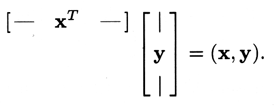 Figure three shows how multiplying the transposed x-column vectors with the y-vectors results in a single vector (x, y) product.