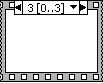 A film frame with '3[0..3]' with arrows on either side pointing to the right and a down error.