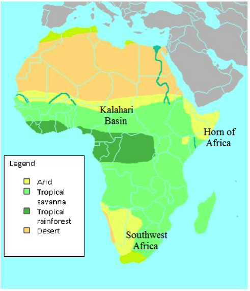 A climate map of Africa.