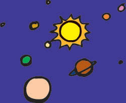 A picture of the solar system.