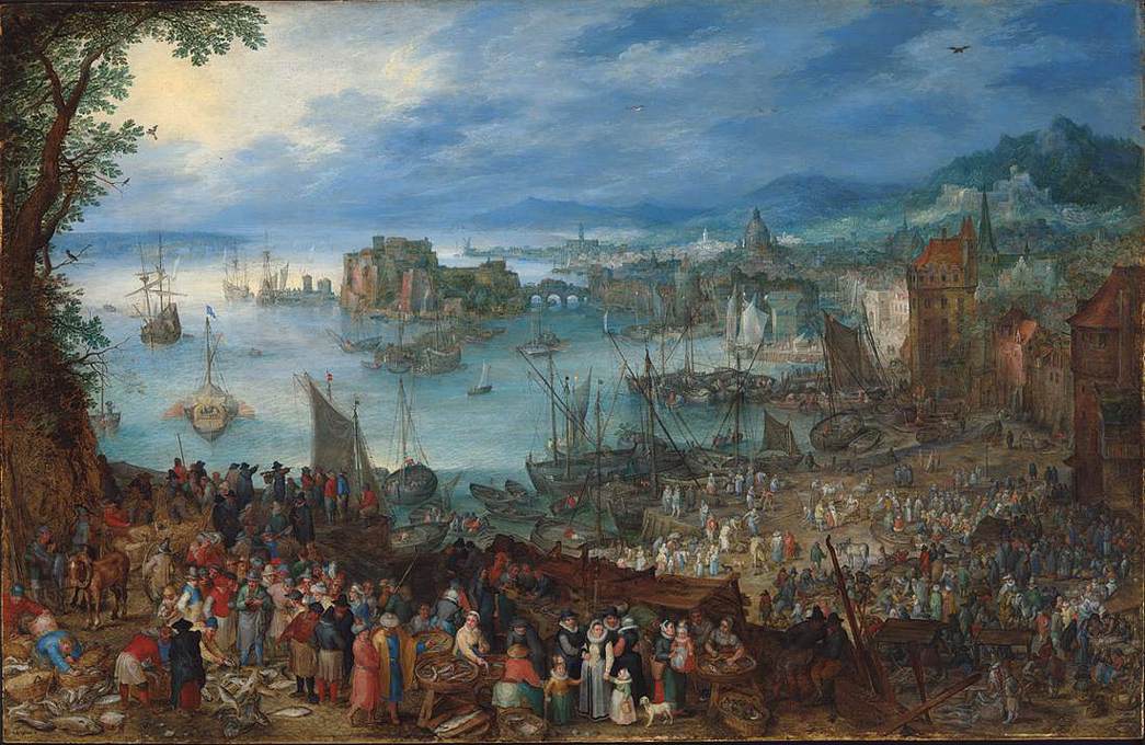 Great Fish Market by Jan Brueghel