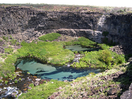 photograph of groundwater seepage