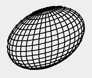 This is a wireframe image of a 3d sphere that is used as input to the program.