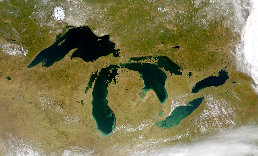 photograph of the great lakes