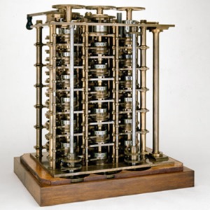 A difference engine built by Charles Babbage.